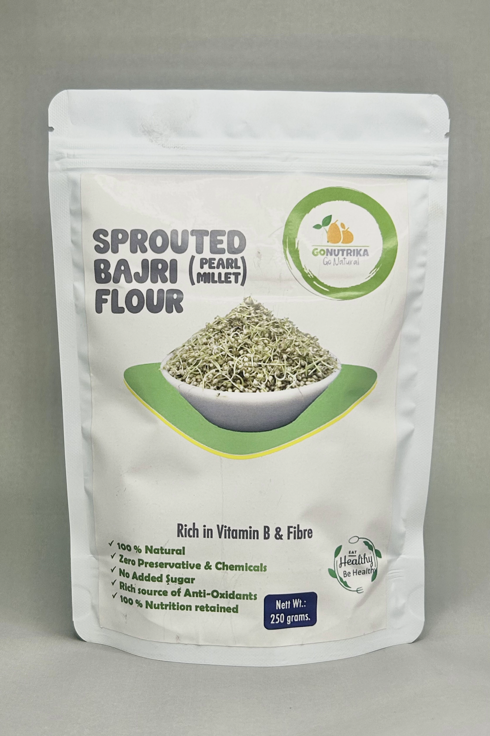 Bajri 1 Sprouted Bajra (Pearl Millet) Flour (250 Grams) - Image 1