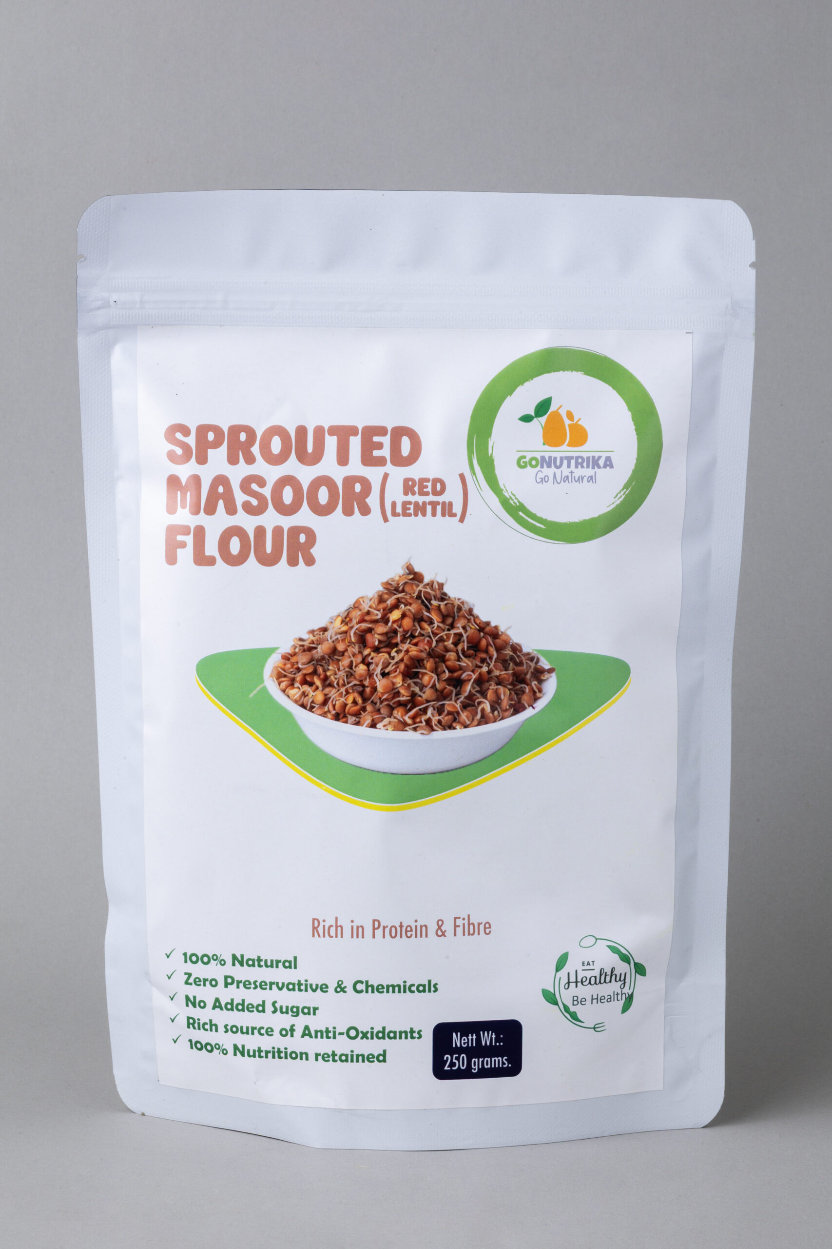 TWP_5894 Sprouted Masoor (Brown Lentil) Flour (250 grams) - Image 1