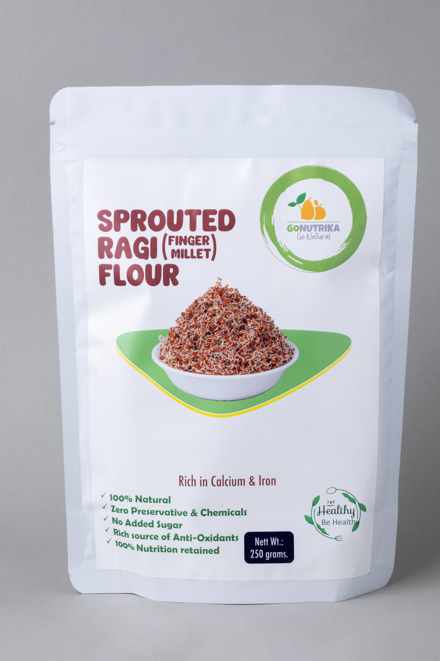TWP_5900 Sprouted Ragi (Finger Millet) Flour (250 Grams) - Image 1